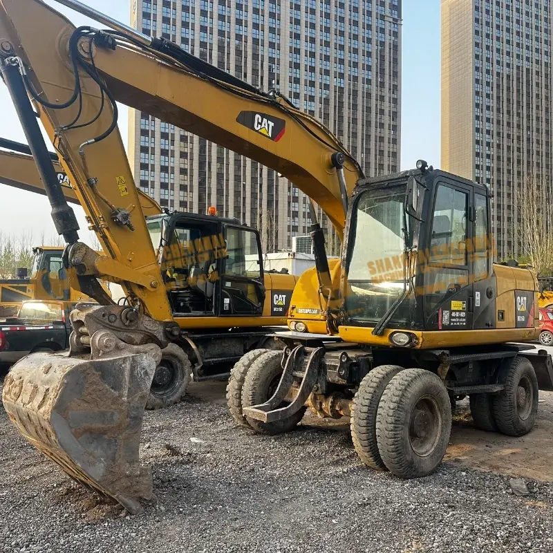 Second hand 90% new Original Medium CAT 315 15t Wheel Excavator Engineering machinery digger Supplier